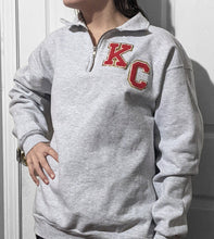 Load image into Gallery viewer, KC Qtr Zip with Chenille Letters