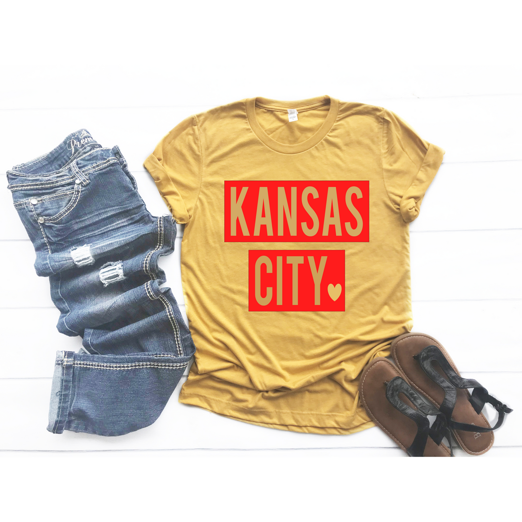 Kansas City CHIEFS heart tee